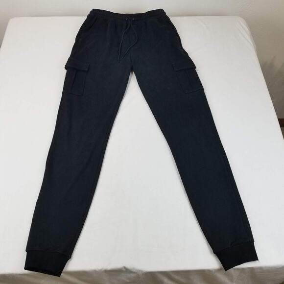 2Tall Pants Mens Large Tall 36 inseam Black Joggers Cargo Hugo Slim Drawstring - Picture 5 of 15